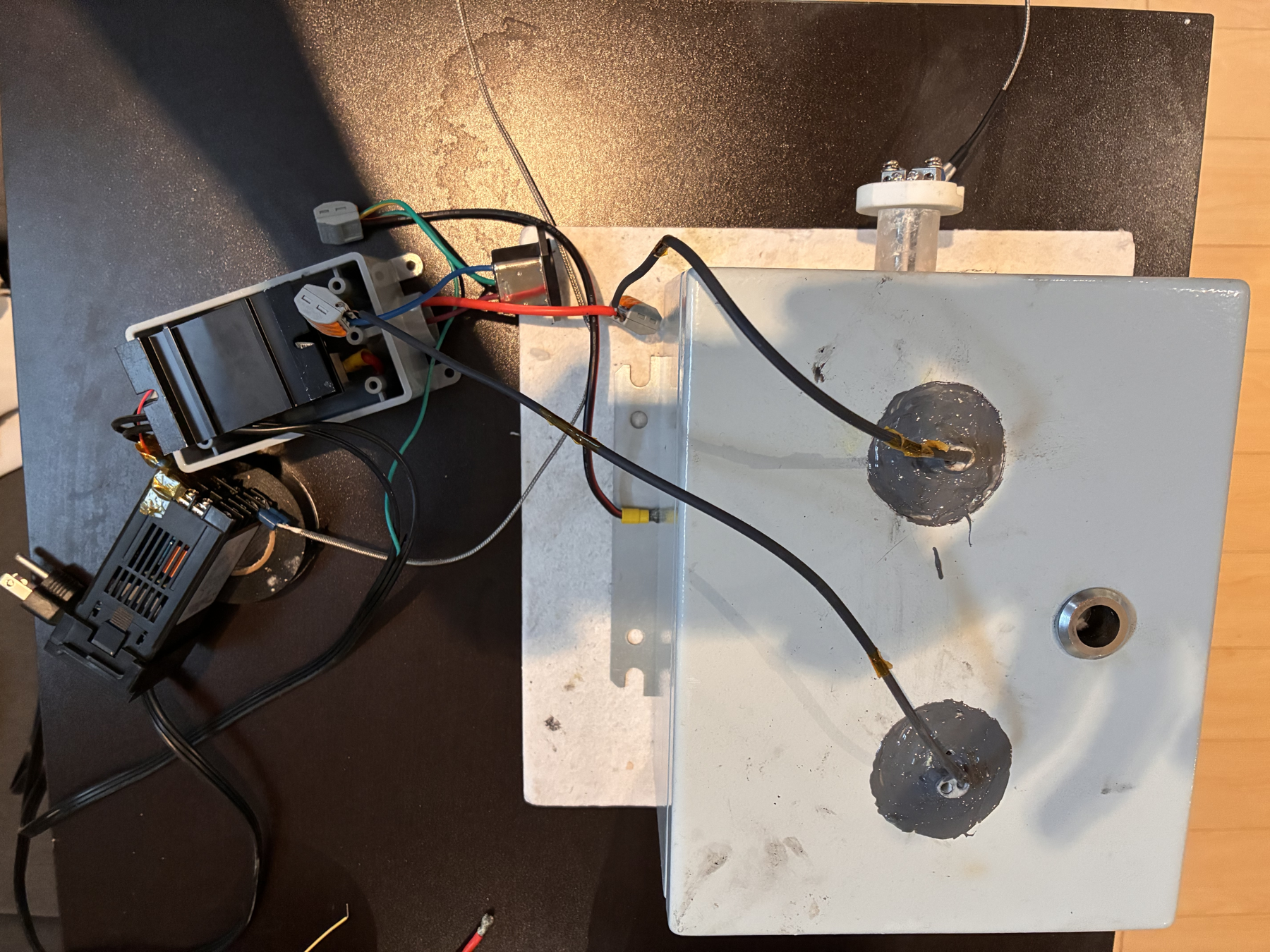 Finished furnace setup on the bench